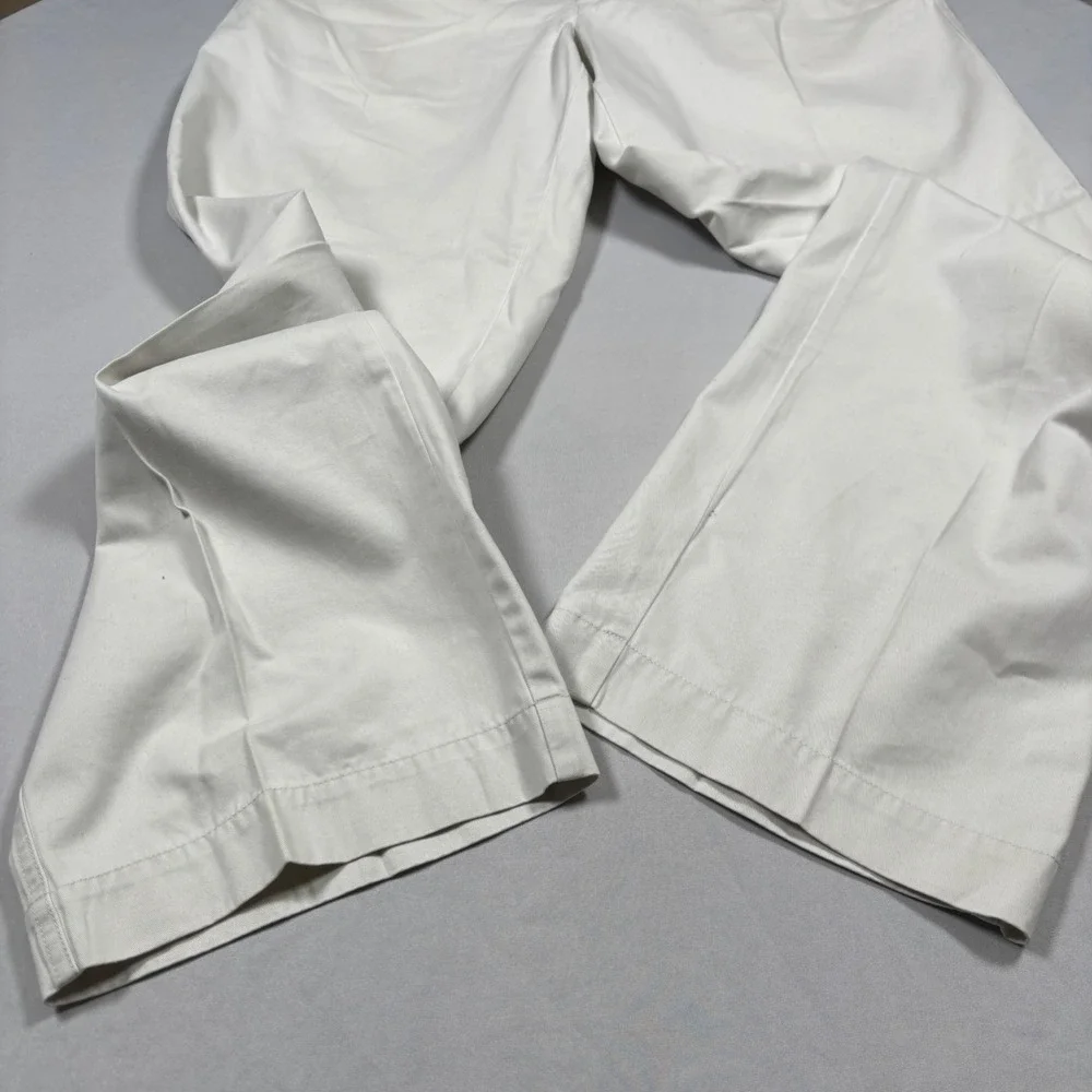 LL Bean Chino Pants Mens 38x34 (fits 37) Stone Khaki Cotton Twill Flat Front